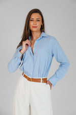 Chemise Nicolli - Azul- manga longa