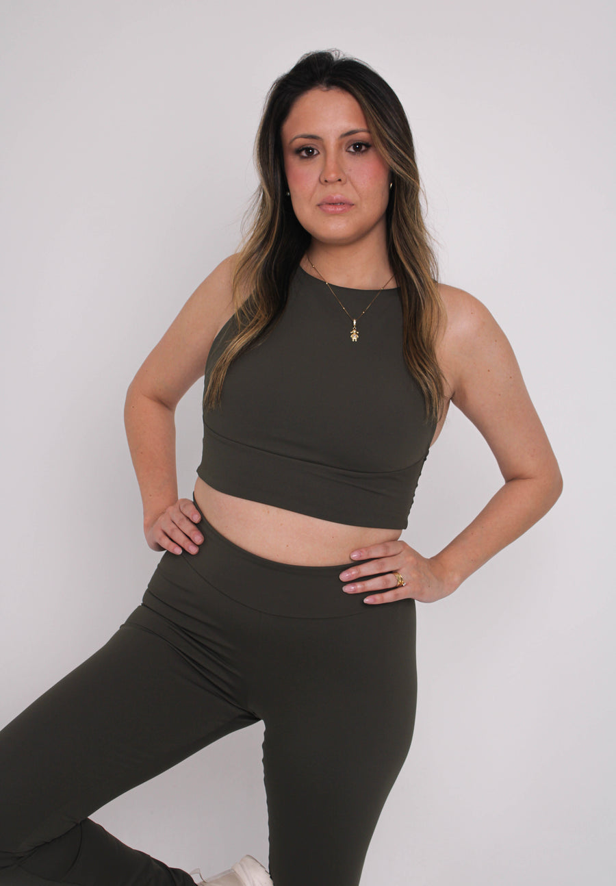 Top Denise - Power Skin™ - Verde Militar