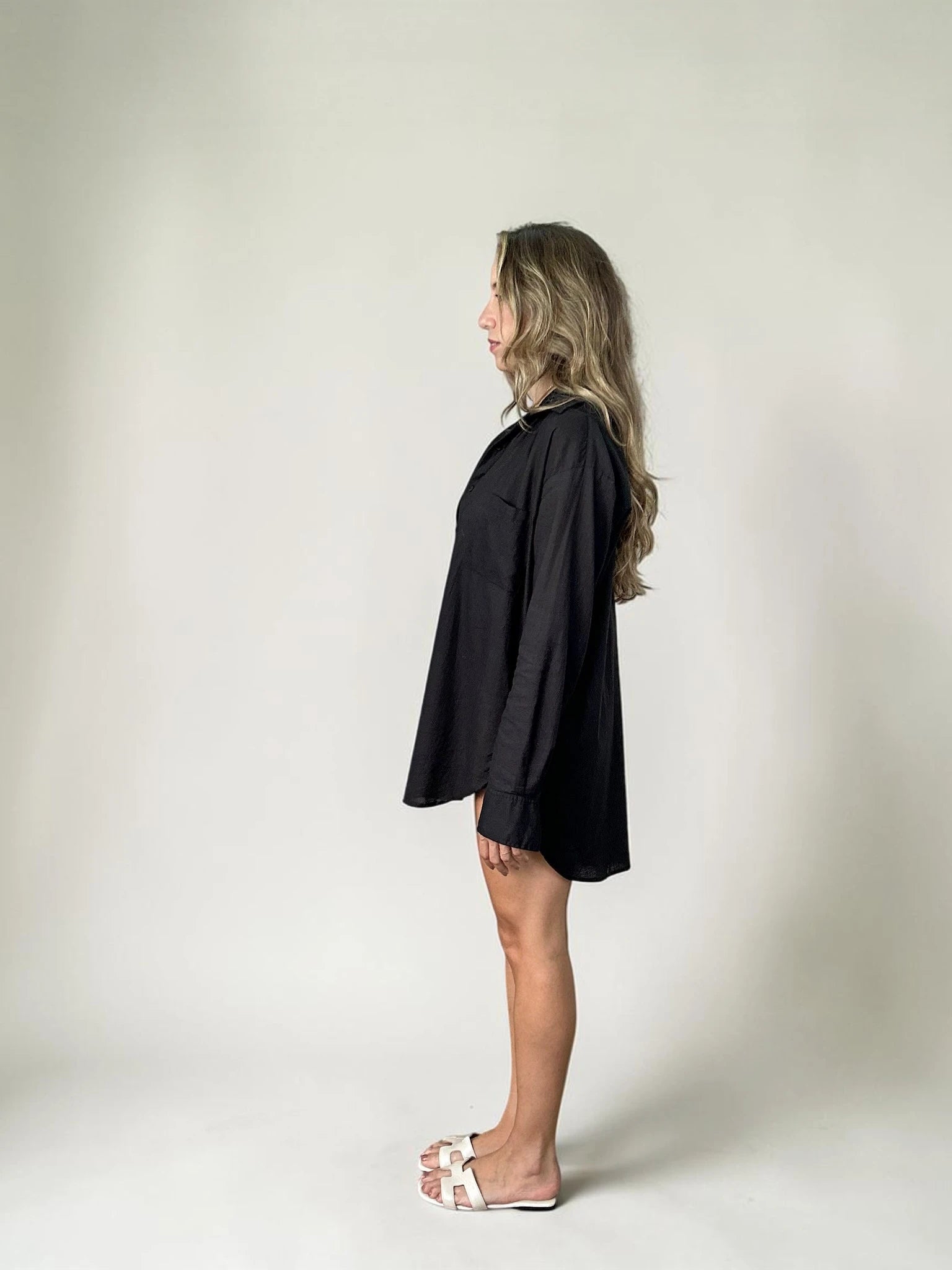 Chemise Nicolli - Preta - Manga longa
