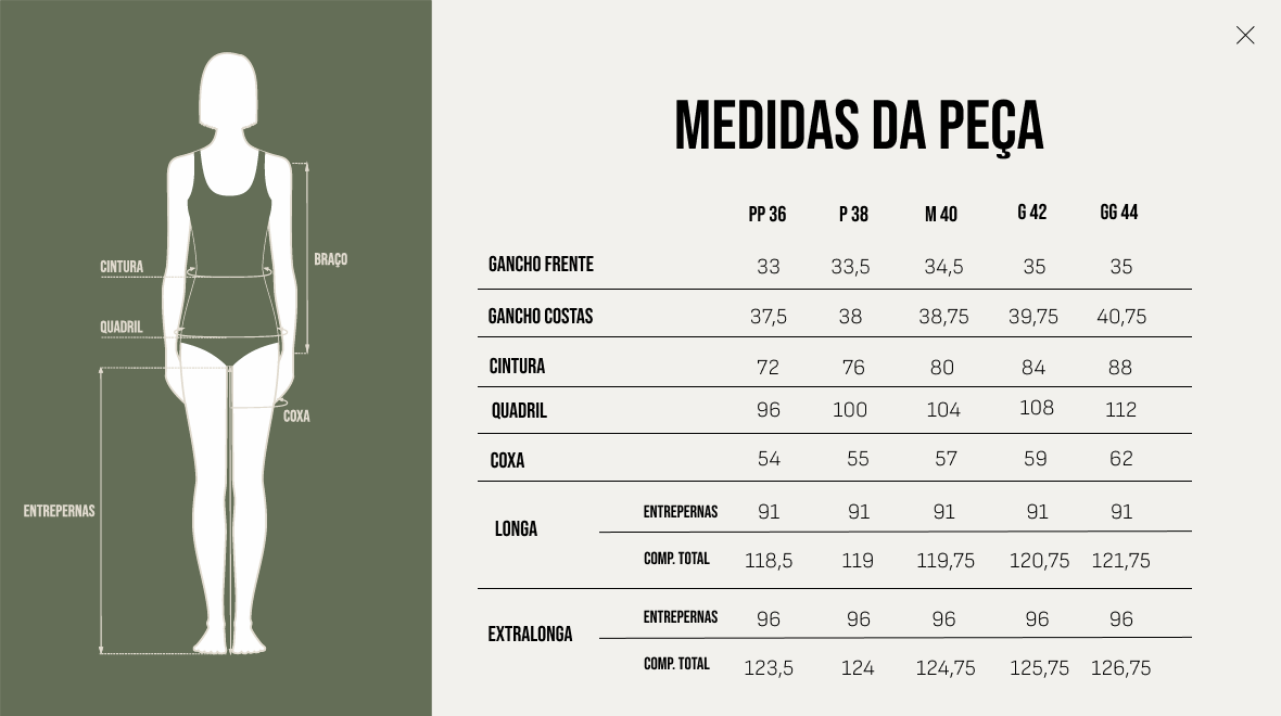 Tabela de Medidas - *PRÉ-VENDA* Jeans reto Luisa