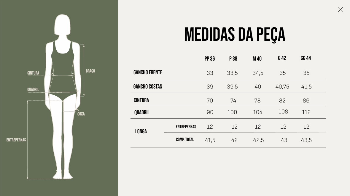 Tabela de Medidas - *PRÉ-VENDA* Short jeans Milena